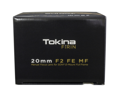 Tokina FiRIN 20 f/2.0 box top