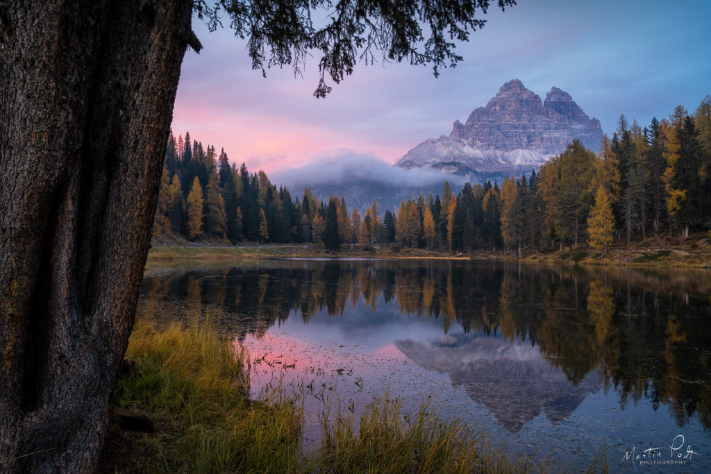 Colors, Dolomites, Italy, Landscape, autumn, fall., lake, nature, sky