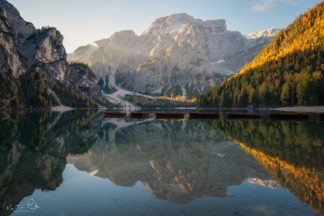 Colors, Dolomites, Italy, Lago di Braies, Landscape, autumn, fall., lake, morning, nature, sky