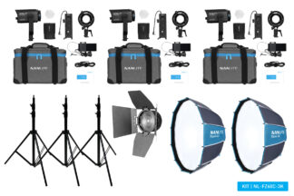 Nanlite Forza 60C RGBLAC LED triple kit (w/ softbox, fresnel and lightstand)